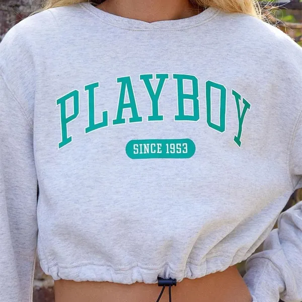 Playboy By PacSun Cinched Crew Neck Sweatshirt - Image 4