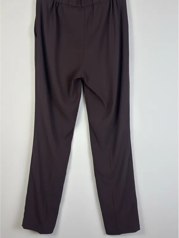 Aritzia Babaton Conan Pant Coffee Bean Brown Slim Straight Trousers Size 4 - Image 9