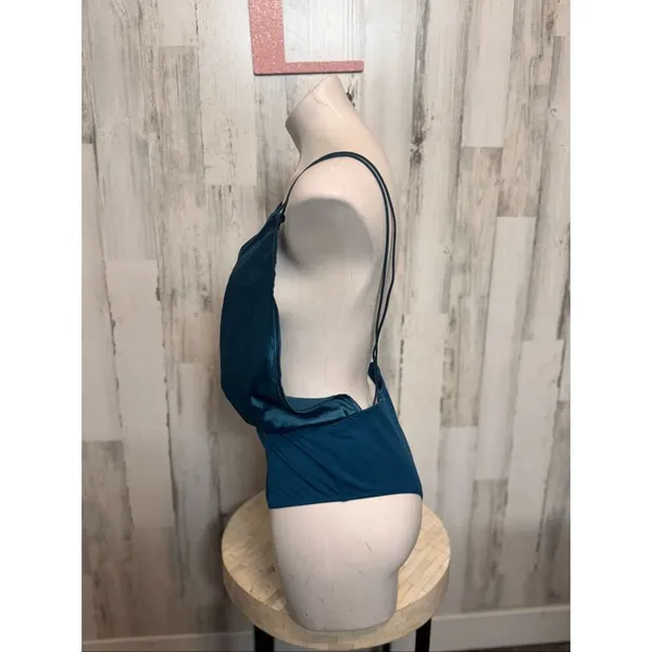 Curve teal satin bodysuit (size 0XL) - Image 5