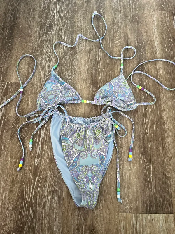 Multi Color Bikini Set Strappy - Image 2