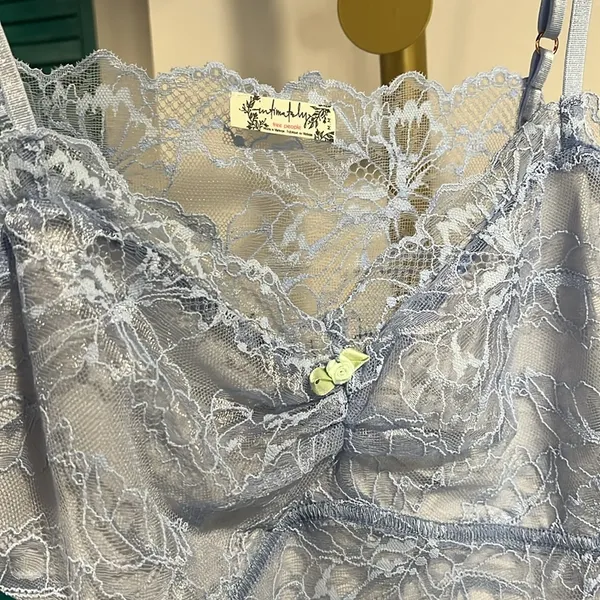 FREE PEOPLE NWT Lacey Essential Cami / Kentucky Blue - M - Image 7