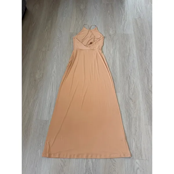 Francisco Costa For Calvin Klein Strappy Camel Maxi Dress Sz. 0 - Image 4