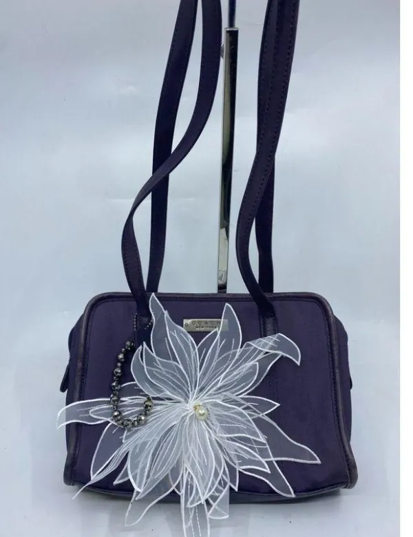 Coach Handbag Purple Customized with Applique - Image 2