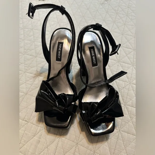 New without box Nine West Wn Rippa 3 Womens Patent Ankle Strap Platform Sandals - Image 2