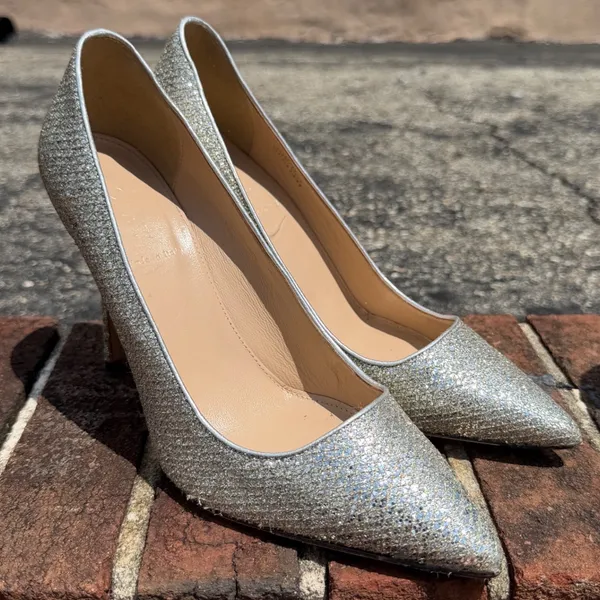 J.Crew Collection $278 Women's Roxie Glitter Pointed Toe Pumps Heels Sz 9 E0784 - Image 5