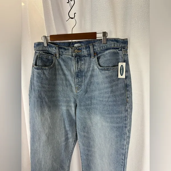 Old Navy US Women's Plus Sz 16 Higher‎ High-Rise Raw Hem Cropped Jeans NEW - Image 2