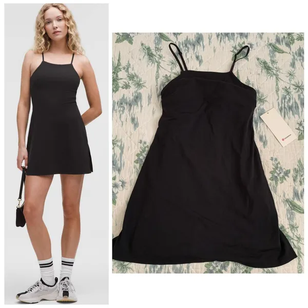 Lululemon Align Side-Slit Cami Strap Dress 6 Black NWT - Image 2