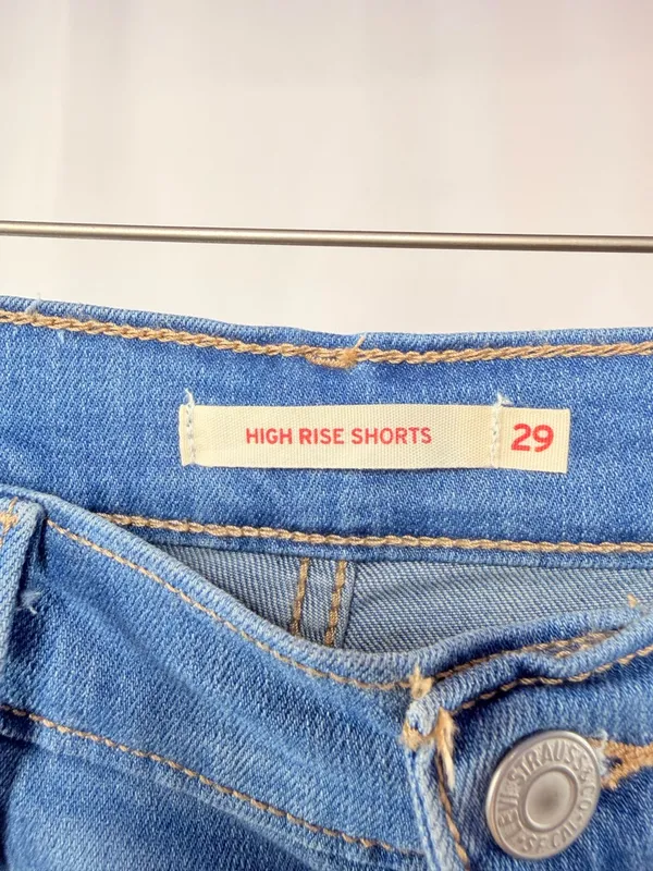 Levis High‎ Rise Cutoff Style Jean Shorts in Blue Size 29 - Image 2