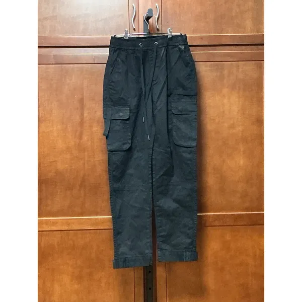 American Bazi Womens S Black Cargo Jogger Pants Adjustable Cuff NWT - Image 2