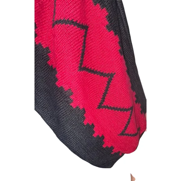 Lauren Ralph Lauren Southwestern Linen‎ Sweater Sz Med Dolman Sleeves Geometric - Image 3