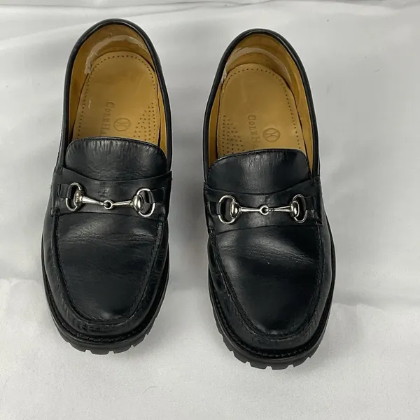 Cole Haan Black Leather Horsebit Lug Sole Loafers Women Sz 5.5 - Image 9