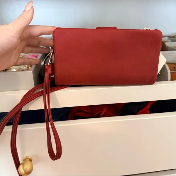 Relic Tomato Red Women's Bag / Checkbook with long & short strap - Image 5