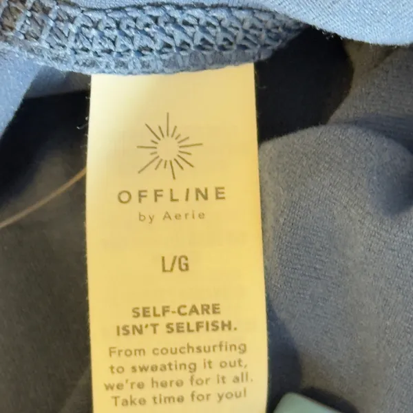 488 | NWT OFFLINE by Aerie The Hugger High‎ Rise Leggings Blue Womens Large - Image 8