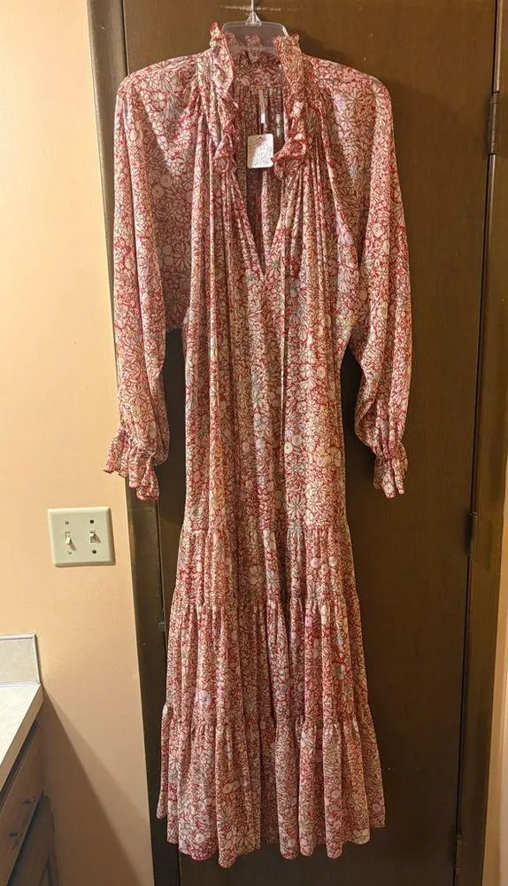 NWT Feeling Groovy Maxi Dress in red & cream - Image 4