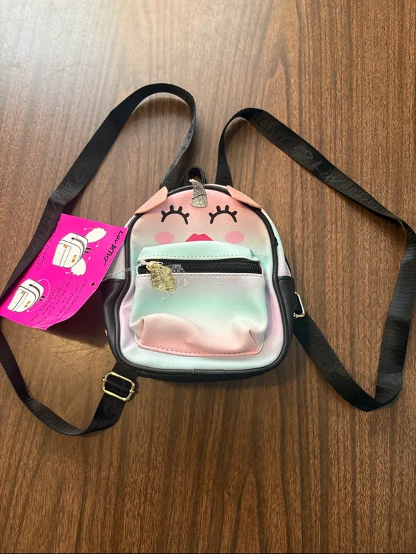 NEW Betsey Johnson Pastel Unicorn Mini Backpack Pink Mint NWT - Image 2