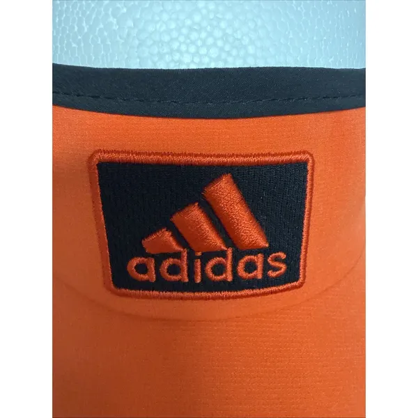 Adidas Hat Women's Adizero Hook & Loop Adjustable Orange/Black Visor ClimaCool - Image 6
