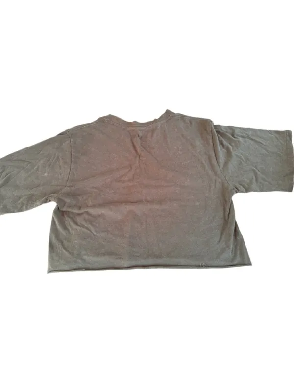 Poison XXS Brown Cotton Vintage Band Graphic Tee Cropped - Image 2