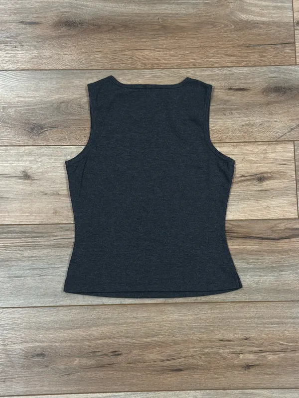 KAVIO Vintage 2000s Gray Y2k Las Vegas Rhinestone Tank Top | Size Medium - Image 3