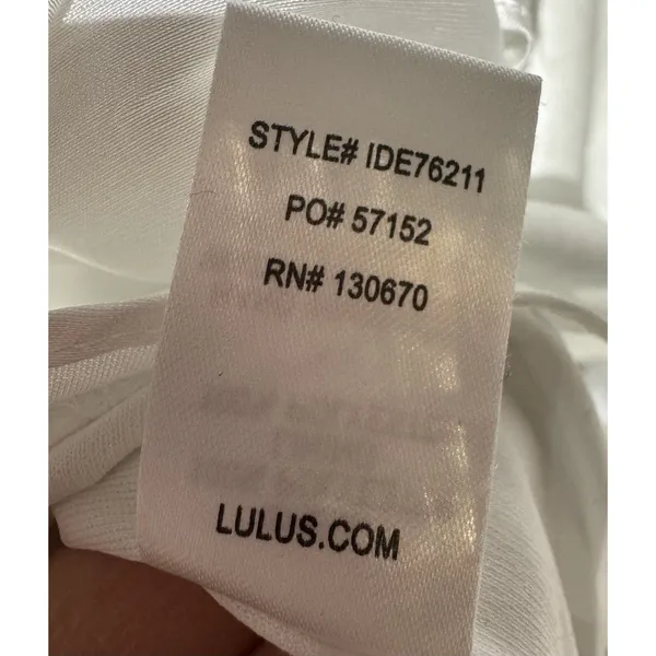 Lulus Eternal Bond White Satin Ruffled Flutter Sleeve Maxi Dress Size MEDIUM - Image 12