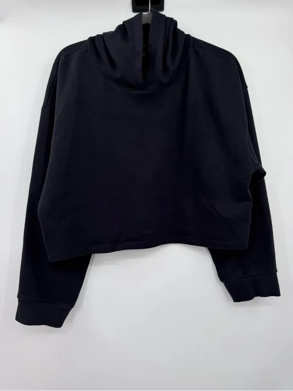 Beyond Yoga Happiness Cropped Pullover Hoodie Medium Black Sweatshirt - Image 3