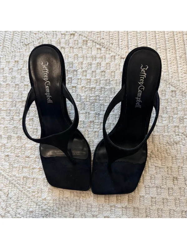 Jeffrey Campbell Romee Sandal in Black Suede - Image 3
