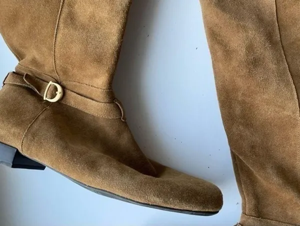 Circa Joan and David • Suede Leather Brown Boots - Image 4