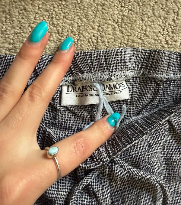 Gingham Flowy Pants Size XS - Image 3