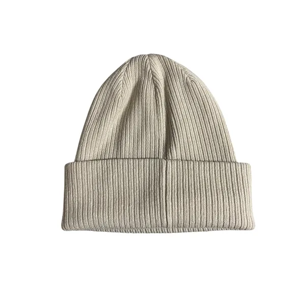 Aritzia Sunday Best Unisex Beige Ribbed Knit Cuffed Bonnet Beanie Hat Cap OS - Image 2