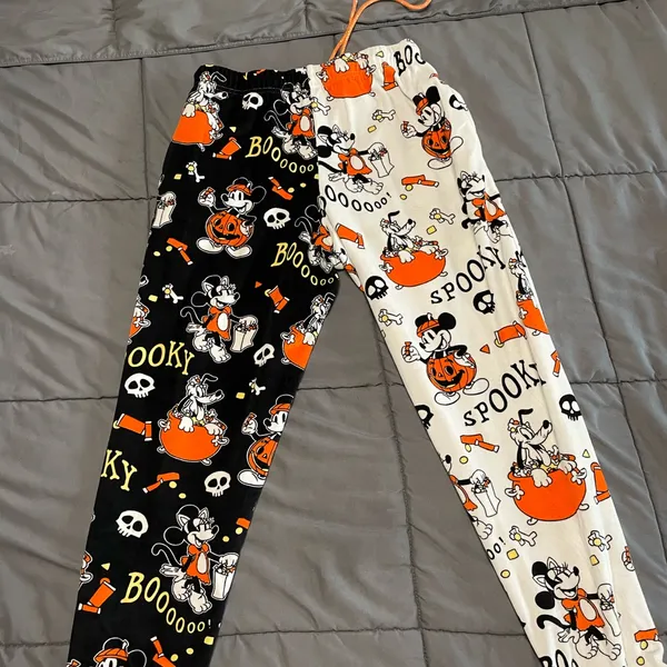 Disney Mickey Mouse Women's Halloween Joggers Fleece Pajama Pants 4-6 Small 3629 - Image 5