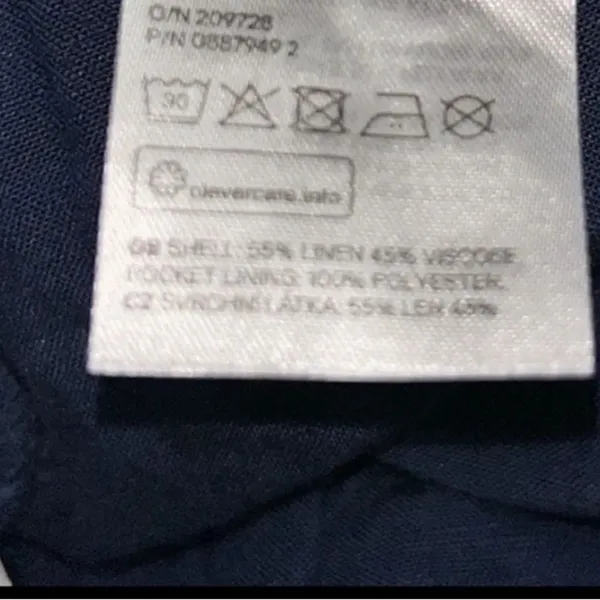 H&M Blue Linen Blend Pants(Size Small) - Image 5