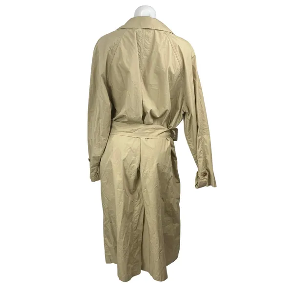GAP Women's Oversized Beige Collar Long Sleeve Belted Midi Trench Coat Jacket XL - Image 4
