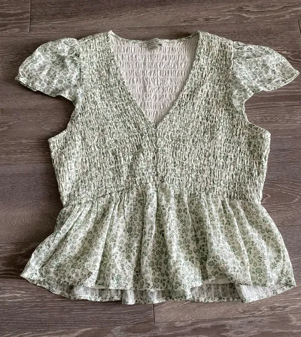 American Eagle Floral Peplum Top - Image 2