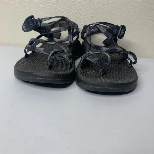 Chaco Sandals Black Blue Checkered Straps Strappy Women’s Sz 9 - Image 3