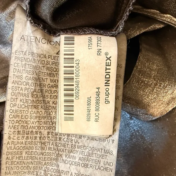 Zara Metallic Grey Halter Open Back Jumpsuit High Neck Size L - Image 8
