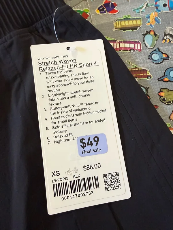 Lululemon women’s stretch woven relaxed fit hr shorts 4” - Image 2