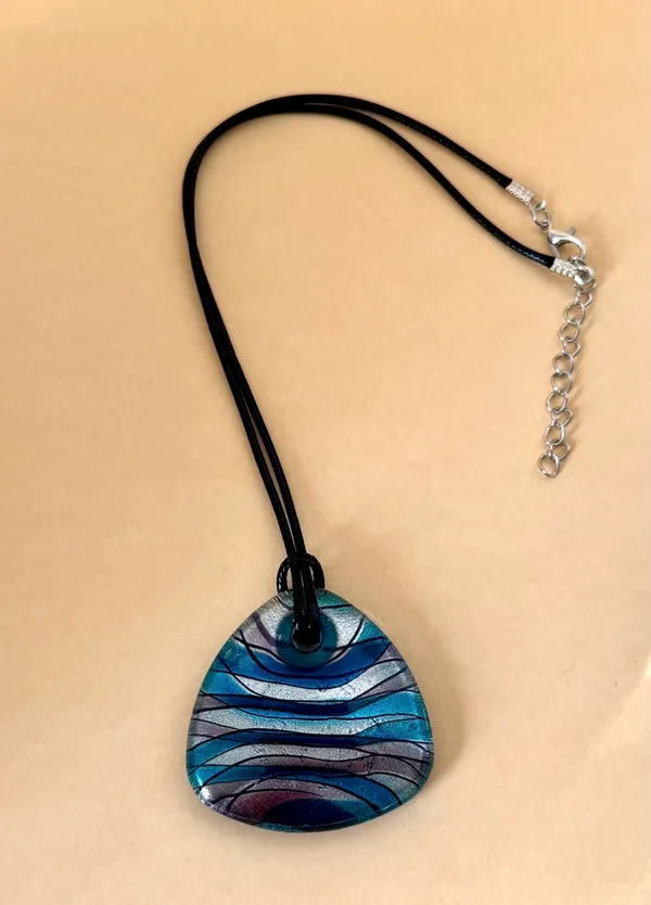 Murano Glass Necklace Blue - Image 2