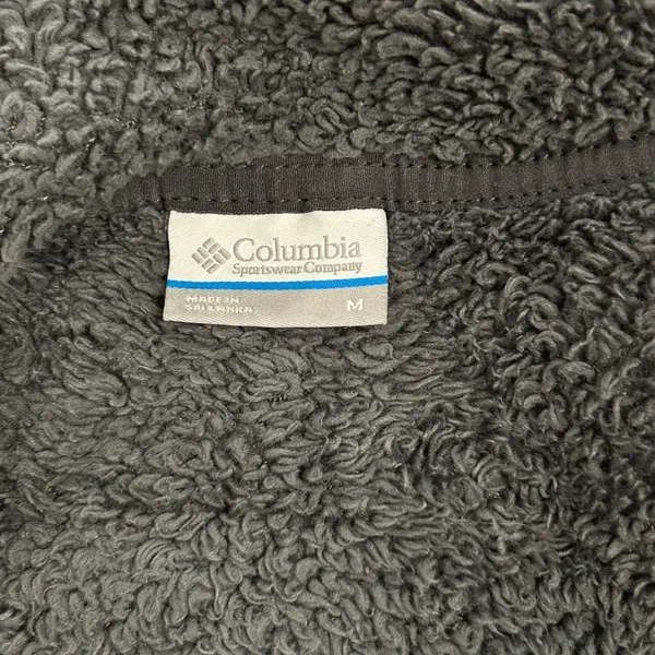 Columbia Sherpa Fleece Cardigan Gray Marled Cabin Core Gorpcore Cozy Jacket - Image 4