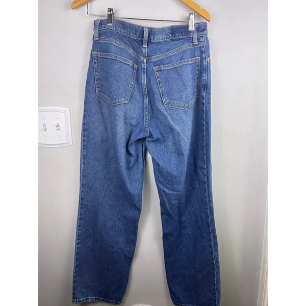 Abercrombie & Fitch The ’90s Straight Ultra High Rise Jeans Size 29 8R Blue Dist - Image 6