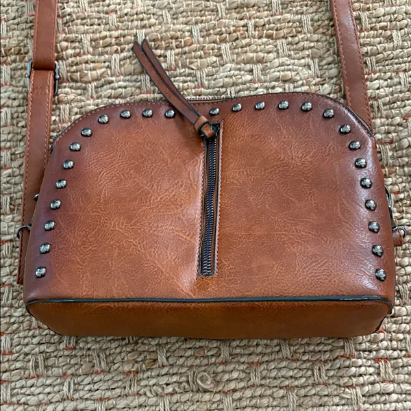 Sam & Hadley Brown Studded Shoulder Bag - Image 3