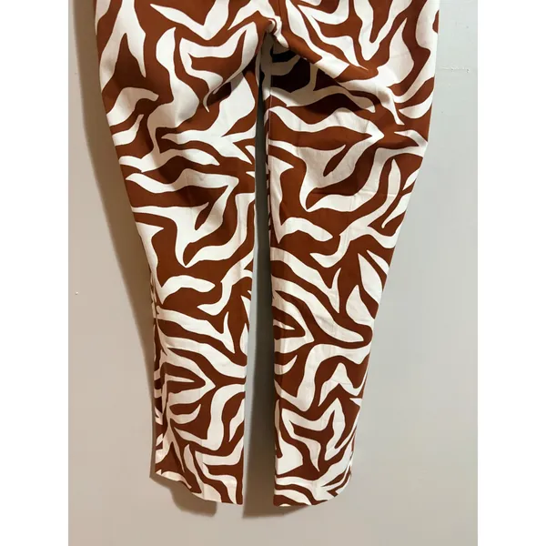 Spanx On the Go‎ Polished Ankle Pockets Pants XS Clay Zebra Stripe Excellent - Image 10