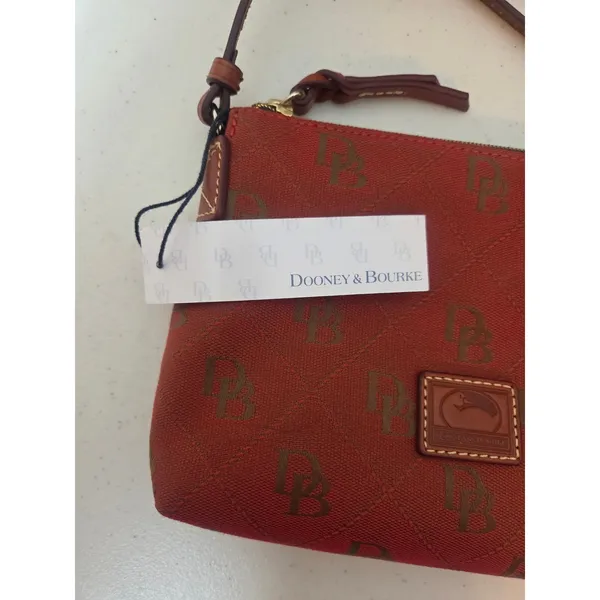 Dooney & Bourke Crossbody Pouchette Brick Leather Bag New - Image 5