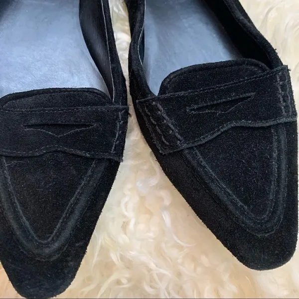 Talbots Black Suede Pointed Toe Loafer - Image 2