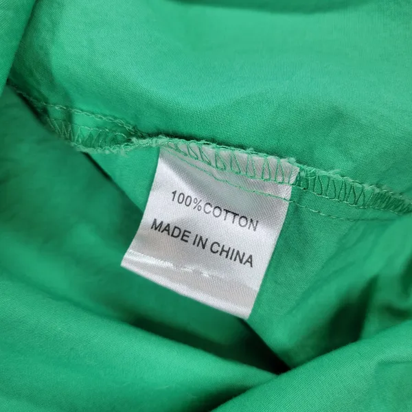 White Fox Short 2 Piece Set Womens S/M Green Button Up Oversized Top Pull On - Image 4