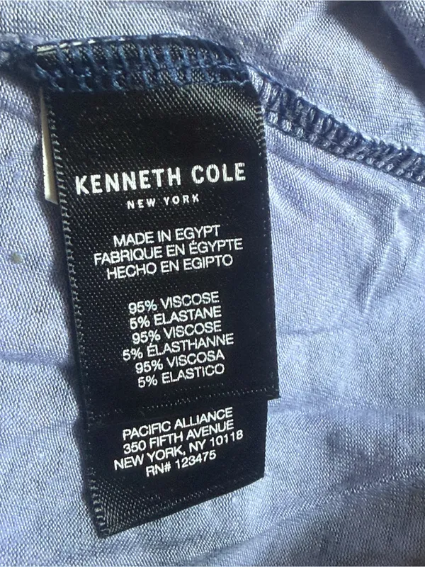 Kenneth Cole Blue Blouse Size L - Image 4