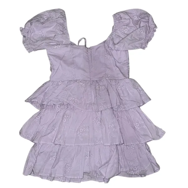 Lavender Puff Sleeve corset Tiered Dress orchid petal medium altar’d state nwt - Image 3