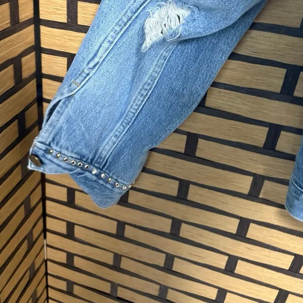 Frame‎ Studded Denim Jacket Size Small - Image 6