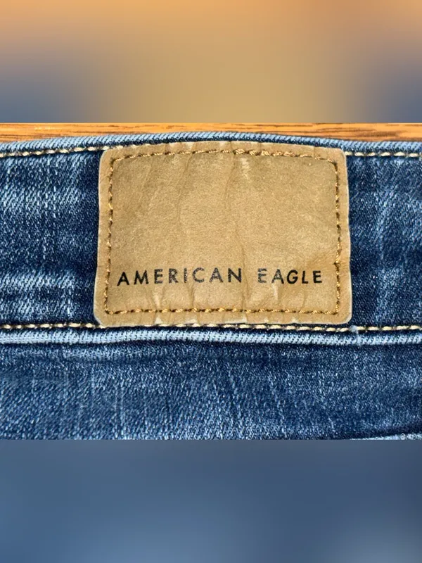 American Eagle High Rise Jegging Crop Jeans Women’s Size 6 Regular Raw Hem READ - Image 12