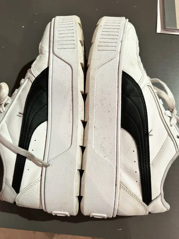 White Puma Sneakers Leather - Image 6