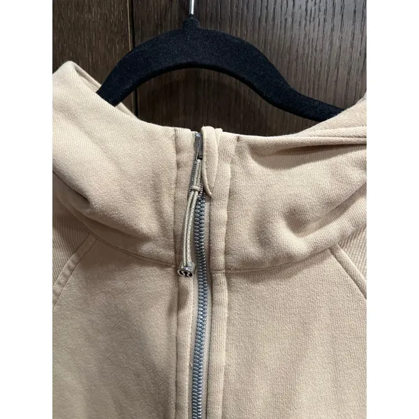 Lululemon Scuba Oversized Half-Zip Hoodie in a light beige XL-XXL - Image 2