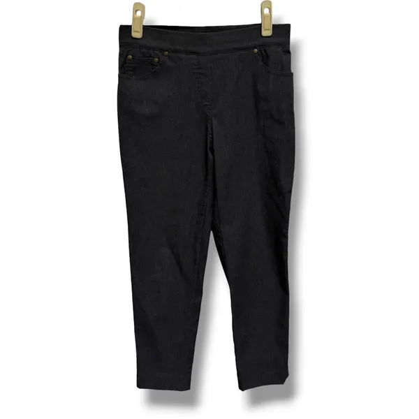 89th‎ & Madison Womens Dark Charcoal Pull On Tapered Stretch Pants Size S - Image 2